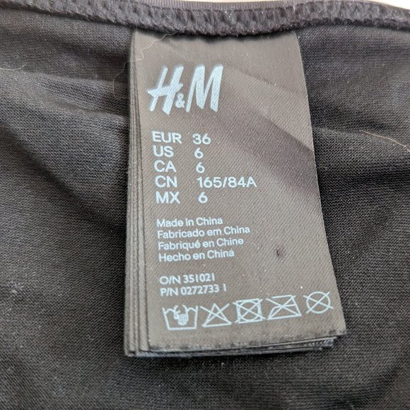 NWOT H&M Cut Out Strapless Black One Piece Swimsuit Size 6 - Picture 5 of 5